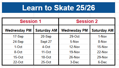 Learn to Skate Fall 2025